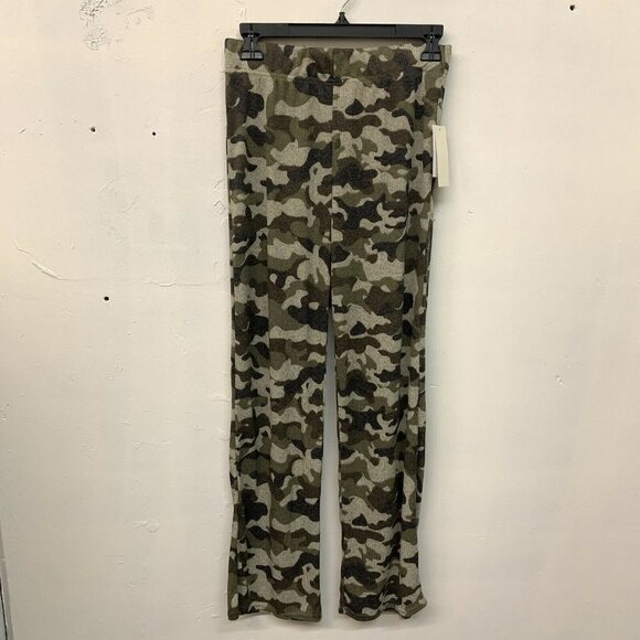 ROW A Womens Multicolor Camo Wide Leg Lounge Pants - Picture 2 of 5